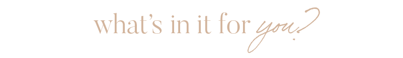 What's in it for you?